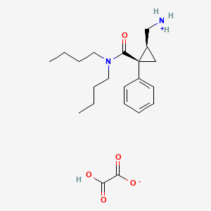 molecular formula C21H32N2O5 B13740313 (Z)-2-(Aminomethyl)-N,N-dibutyl-1-phenylcyclopropanecarboxamide oxalate CAS No. 105310-43-8