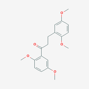 molecular formula C19H22O5 B13740314 1,3-Bis(2,5-dimethoxyphenyl)propan-1-one 