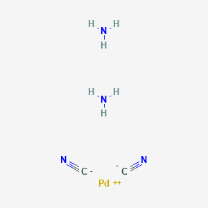 molecular formula C2H6N4Pd B13740371 Diamminebis(cyano-C)palladium CAS No. 15020-94-7