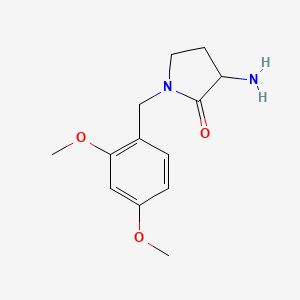 molecular formula C13H18N2O3 B1374038 3-氨基-1-[(2,4-二甲氧基苯基)甲基]吡咯烷-2-酮 CAS No. 1404818-20-7