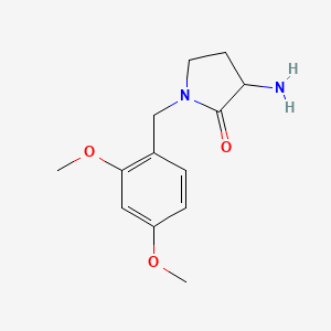 molecular formula C13H18N2O3 B1374038 3-アミノ-1-[(2,4-ジメトキシフェニル)メチル]ピロリジン-2-オン CAS No. 1404818-20-7