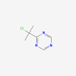 molecular formula C6H8ClN3 B13740383 2-(2-Chloropropan-2-yl)-1,3,5-triazine CAS No. 30361-88-7