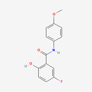 molecular formula C14H12FNO3 B13740395 5-Fluoro-2-hydroxy-n-(4-methoxyphenyl)benzamide 