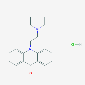 molecular formula C19H23ClN2O B13740397 10-[2-(Diethylamino)ethyl]acridin-9(10H)-one--hydrogen chloride (1/1) CAS No. 16809-41-9