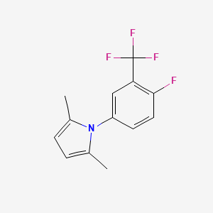 molecular formula C13H11F4N B1374040 1-(4-fluoro-3-(trifluoromethyl)phenyl)-2,5-dimethyl-1H-pyrrole CAS No. 1284503-14-5