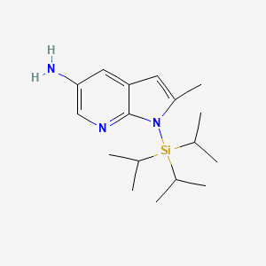 molecular formula C17H29N3Si B13740406 1H-Pyrrolo[2,3-B]pyridin-5-amine, 2-methyl-1-[tris(1-methylethyl)silyl]- CAS No. 1036963-33-3