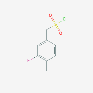 molecular formula C8H8ClFO2S B1374042 (3-氟-4-甲基苯基)甲磺酰氯 CAS No. 1341522-61-9