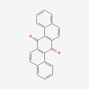 molecular formula C22H12O2 B13740427 Dibenz[a,h]anthracene-7,14-dione CAS No. 3719-43-5