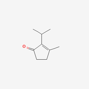 molecular formula C9H14O B13740432 2-Cyclopenten-1-one, 3-methyl-2-(1-methylethyl)- CAS No. 31089-24-4