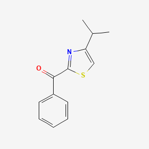 molecular formula C13H13NOS B1374044 2-Benzoyl-4-(propan-2-yl)-1,3-thiazole CAS No. 1340453-00-0
