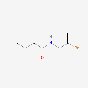 molecular formula C7H12BrNO B13740443 Butyramide, N-(2-bromoallyl)- CAS No. 100700-19-4