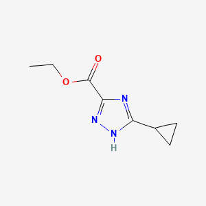 molecular formula C8H11N3O2 B1374045 ethyl 5-cyclopropyl-1H-1,2,4-triazole-3-carboxylate CAS No. 1342645-87-7