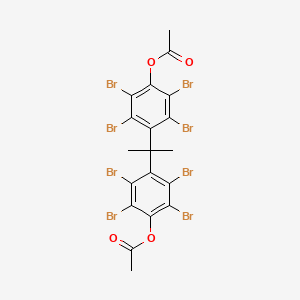 molecular formula C19H12Br8O4 B13740469 Phenol, 4,4'-(1-methylethylidene)bis(2,3,5,6-tetrabromo-, diacetate CAS No. 34372-18-4