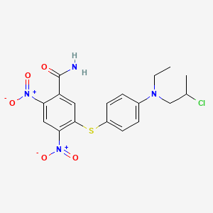 5-((p-((2-Chloropropyl)ethylamino)phenyl)thio)-2,4-dinitrobenzamide