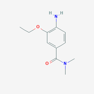 molecular formula C11H16N2O2 B1374048 4-amino-3-ethoxy-N,N-dimethylbenzamide CAS No. 1343088-57-2