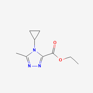 molecular formula C9H13N3O2 B1374049 ethyl 4-cyclopropyl-5-methyl-4H-1,2,4-triazole-3-carboxylate CAS No. 1342499-38-0