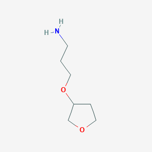 molecular formula C7H15NO2 B1374052 3-(3-Aminopropoxy)oxolane CAS No. 1339095-68-9