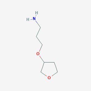 molecular formula C7H15NO2 B1374052 3-(3-氨基丙氧基)氧杂环丁烷 CAS No. 1339095-68-9