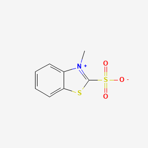 molecular formula C8H7NO3S2 B13740524 3-Methyl-2-sulphonatobenzothiazolium CAS No. 4329-95-7