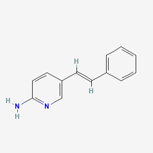 molecular formula C13H12N2 B13740543 (E)-2-Amino-5-styrylpyridine 