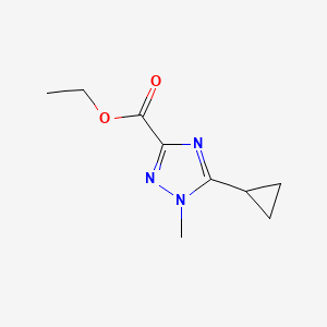 molecular formula C9H13N3O2 B1374056 ethyl 5-cyclopropyl-1-methyl-1H-1,2,4-triazole-3-carboxylate CAS No. 1339119-58-2