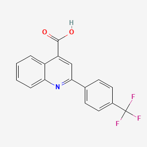 molecular formula C17H10F3NO2 B13740561 2-[4-(Trifluoromethyl)phenyl]quinoline-4-carboxylic acid 