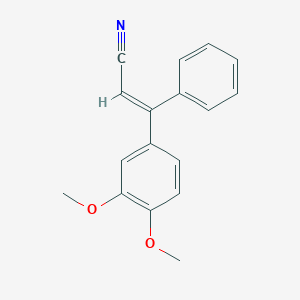 (E)-3-(3,4-dimethoxyphenyl)-3-phenylprop-2-enenitrile