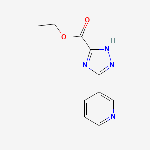 molecular formula C10H10N4O2 B1374059 Ethyl 3-(pyridin-3-yl)-1H-1,2,4-triazole-5-carboxylate CAS No. 1343270-71-2