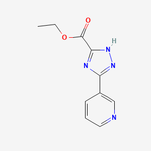 molecular formula C10H10N4O2 B1374059 3-(ピリジン-3-イル)-1H-1,2,4-トリアゾール-5-カルボン酸エチル CAS No. 1343270-71-2