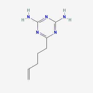 molecular formula C8H13N5 B13740596 1,3,5-Triazine-2,4-diamine, 6-(4-pentenyl)- CAS No. 22176-45-0