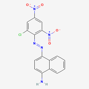 molecular formula C16H10ClN5O4 B13740606 4-((2-Chloro-4,6-dinitrophenyl)azo)naphthalen-1-amine CAS No. 3321-49-1