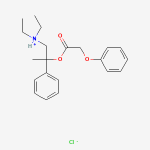 Phenoxyacetic acid alpha-((diethylamino)methyl)-alpha-methylbenzyl ester hydrochloride