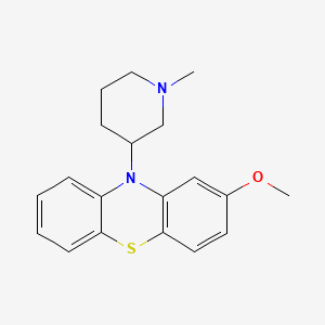 molecular formula C19H22N2OS B13740619 2-Methoxy-10-(1-methyl-3-piperidyl)phenothiazine CAS No. 101976-45-8