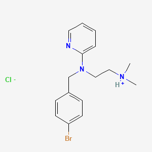 molecular formula C16H21BrClN3 B13740624 N-p-Bromobenzyl-N',N'-dimethyl-N-2-pyridylethylenediamine hydrochloride CAS No. 14612-92-1