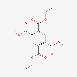 molecular formula C14H14O8 B13740637 1,2,4,5-Benzenetetracarboxylic acid, 1,4-diethyl ester CAS No. 50853-29-7