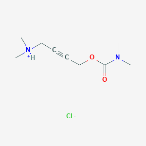 molecular formula C9H17ClN2O2 B13740653 4-Dimethylaminobut-2-ynyl dimethylcarbamate hydrochloride CAS No. 3854-11-3