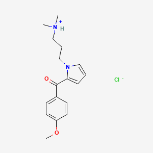 molecular formula C17H23ClN2O2 B13740659 1-(3-(Dimethylamino)propyl)-2-(p-methoxybenzoyl)pyrrole hydrochloride CAS No. 14648-27-2