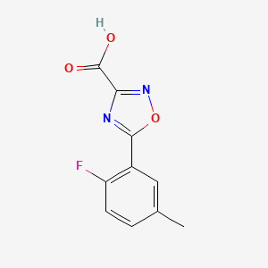 molecular formula C10H7FN2O3 B1374066 5-(2-Fluoro-5-methylphenyl)-1,2,4-oxadiazole-3-carboxylic acid CAS No. 1342372-60-4