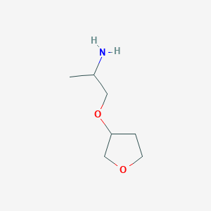 molecular formula C7H15NO2 B1374068 3-(2-Aminopropoxy)oxolane CAS No. 1339190-73-6