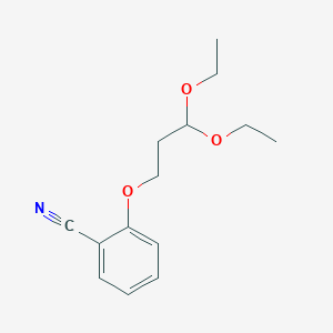 molecular formula C14H19NO3 B1374069 2-(3,3-Diethoxypropoxy)benzonitrile CAS No. 1394041-34-9