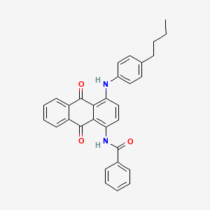 molecular formula C31H26N2O3 B13740701 Benzamide, N-[4-[(4-butylphenyl)amino]-9,10-dihydro-9,10-dioxo-1-anthracenyl]- CAS No. 43096-12-4