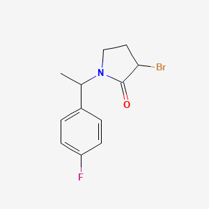 molecular formula C12H13BrFNO B1374071 3-Bromo-1-[1-(4-fluorophenyl)ethyl]pyrrolidin-2-one CAS No. 1339089-38-1