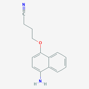 molecular formula C14H14N2O B1374072 4-[(4-Aminonaphthalen-1-yl)oxy]butanenitrile CAS No. 1394042-68-2