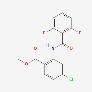 molecular formula C15H10ClF2NO3 B13740720 Methyl 4-chloro-2-(2,6-difluorobenzamido)benzoate 