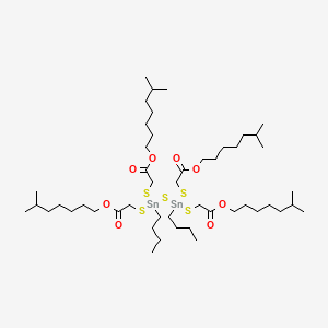 molecular formula C48H94O8S5Sn2 B13740740 Tetraisooctyl 2,2',2'',2'''-[thiobis[(butylstannylidyne)bis(thio)]]tetraacetate CAS No. 34871-84-6