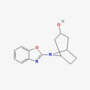 molecular formula C14H16N2O2 B1374075 8-(Benzo[d]oxazol-2-yl)-8-azabicyclo[3.2.1]octan-3-ol CAS No. 1483427-22-0
