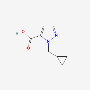 molecular formula C8H10N2O2 B1374078 1-(cyclopropylmethyl)-1H-pyrazole-5-carboxylic acid CAS No. 1497772-92-5