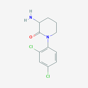 molecular formula C11H12Cl2N2O B1374079 3-Amino-1-(2,4-dichlorophenyl)piperidin-2-one CAS No. 1343656-29-0
