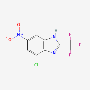 molecular formula C8H3ClF3N3O2 B13740793 Benzimidazole, 4-chloro-6-nitro-2-(trifluoromethyl)- CAS No. 4228-91-5