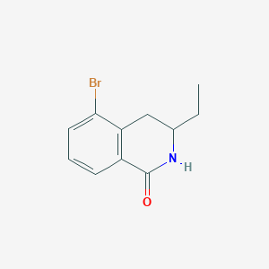 molecular formula C11H12BrNO B1374080 5-Bromo-3-ethyl-1,2,3,4-tetrahydroisoquinolin-1-one CAS No. 1339869-22-5